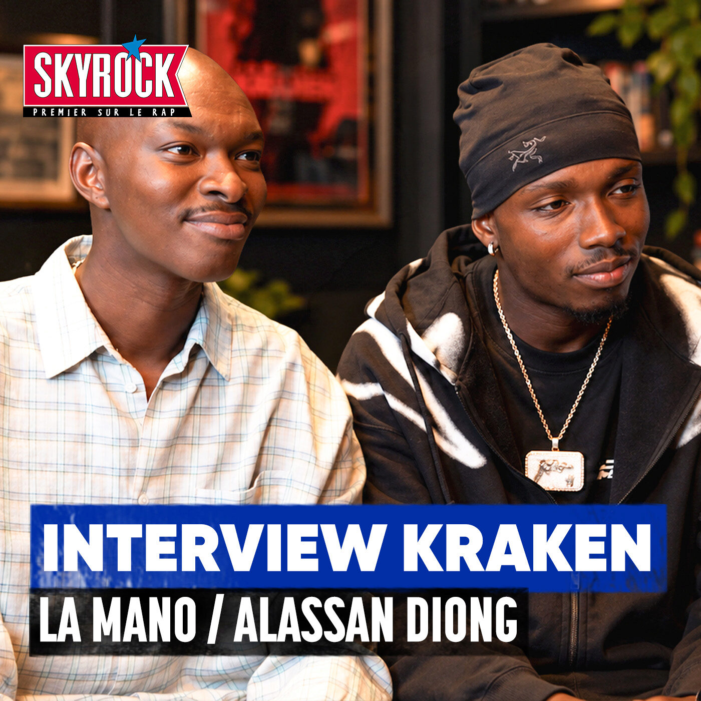 Pochette La Mano 1.9 et Alassane Diong au micro d'Mrik pour Kraken !